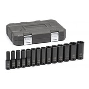 14 Pc. 1/2" Drive 6 Point Deep Impact Metric Socket Set - Gearwrench 84955N