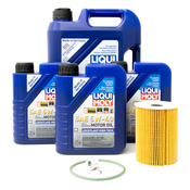 Porsche Engine Oil Change Kit (5W-40) - Liqui Moly/Mahle OX254D4ECOKT